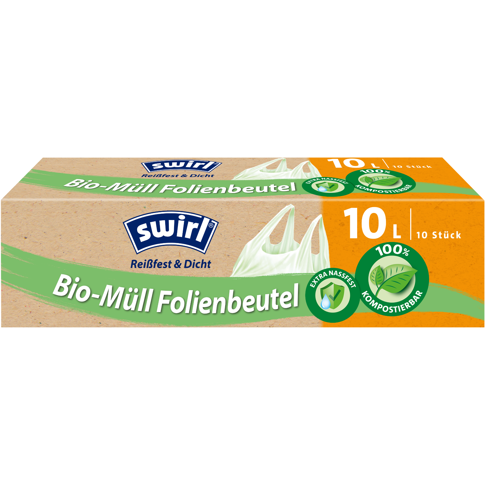 Swirl Bio-Müll Folienbeutel Verpackung Vorderseite - 10 Liter
