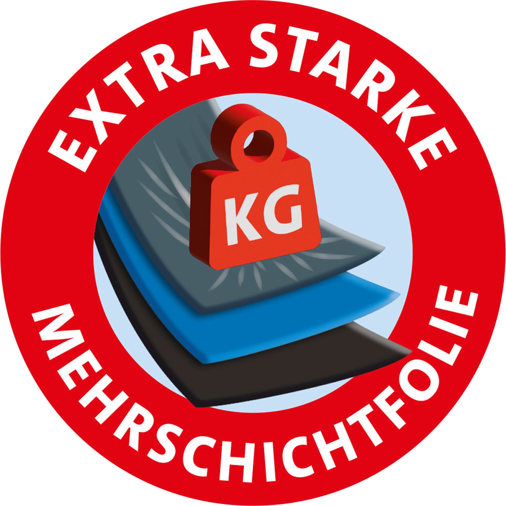 Icon: Extra starke Mehrschichtfolie