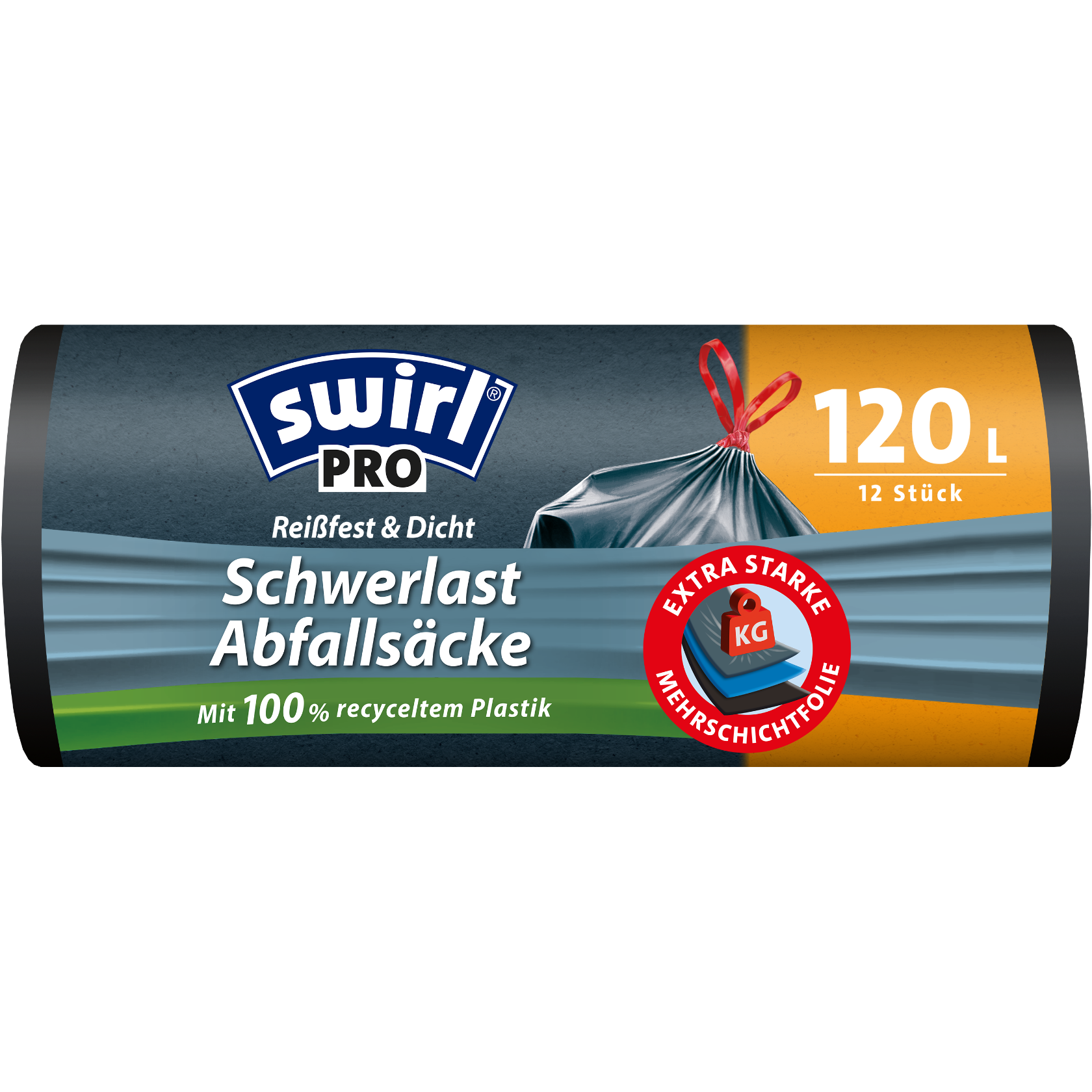 Swirl Abfallsäcke Verpackung Vorderseite - 120 Liter