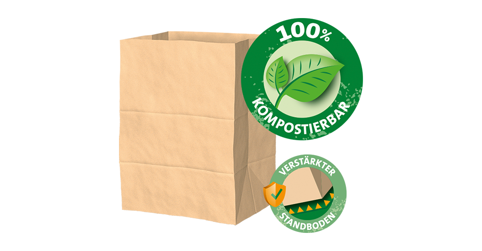 Organic waste-paper bags 100% compostable