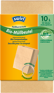 Papiermüllbeutel Papierbeutel Bio 10L Biomüll Papiertüte Mülltbeutel 100 Stk 